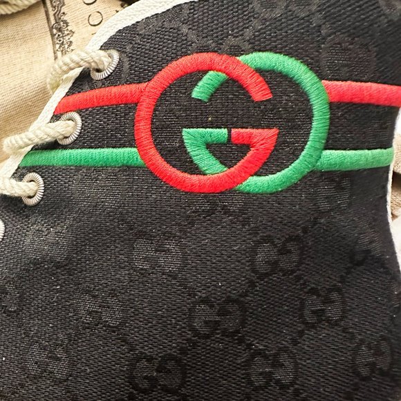 Gucci Men's GG Interlocking on Original GG Canvas High Top Sneakers - Picture 5 of 9
